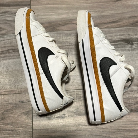 Nike Shoes - Nike Court Legacy White and Tan Athletic Shoes